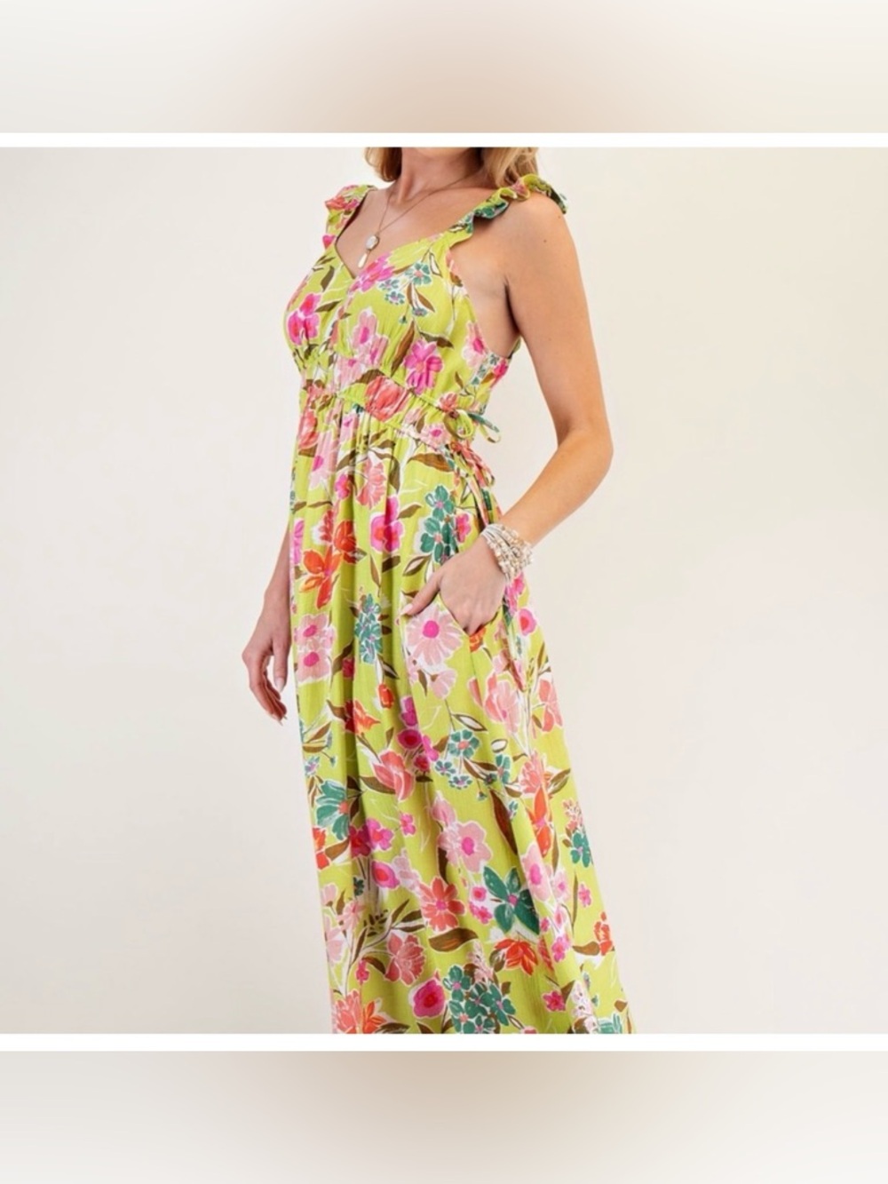 Easel Floral Maxi Dress - Picture 2 of 9